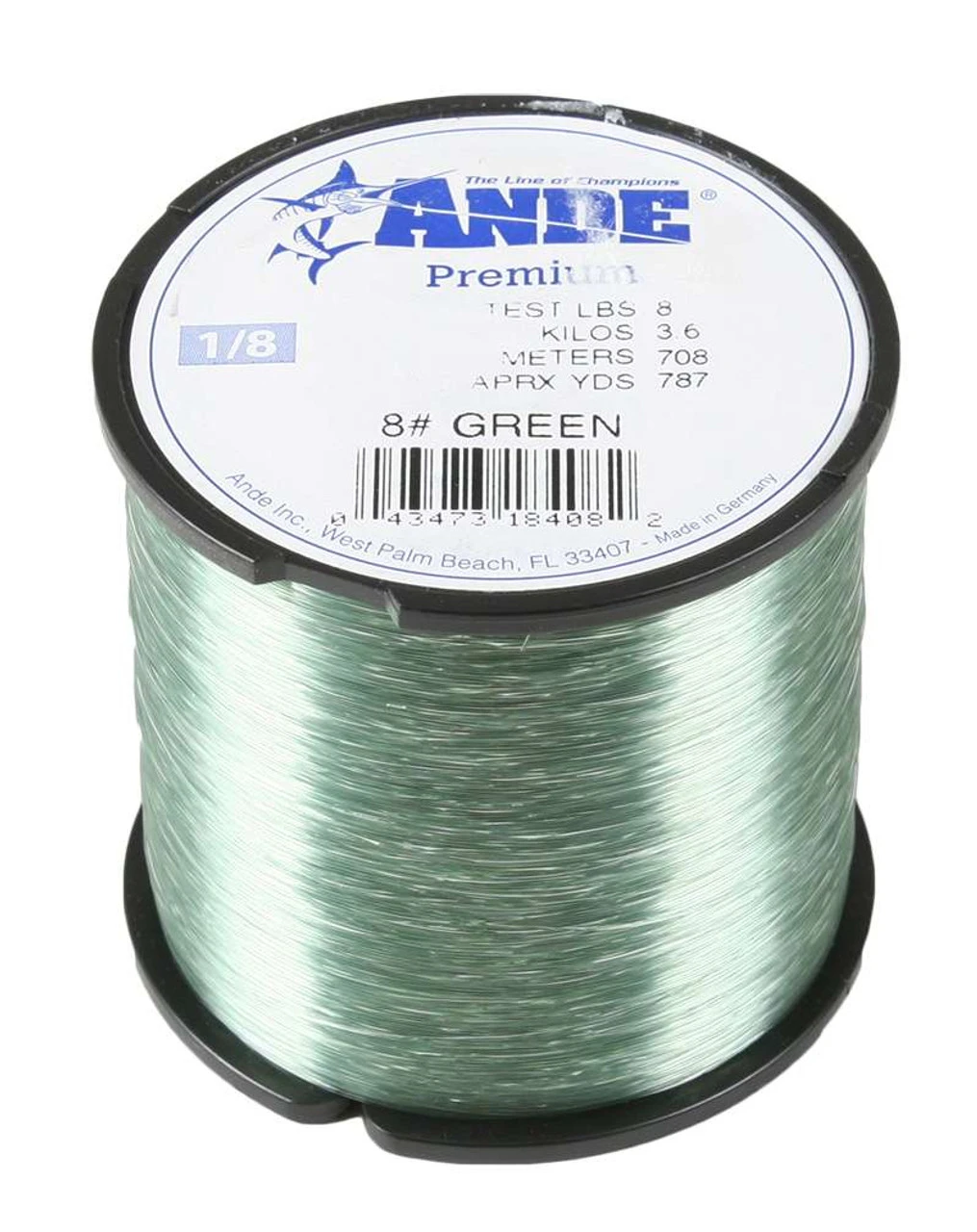 Ande Premium Mono 1/8 Lb. Spool 8 Lb. Test Green 1 Ande Premium Mono 1/8 Lb. Spool 8 Lb. Test Green