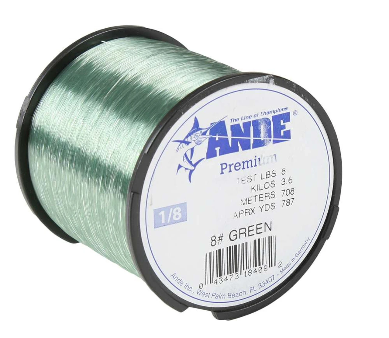 Ande Premium Mono 1/8 Lb. Spool 8 Lb. Test Green 2 Ande Premium Mono 1/8 Lb. Spool 8 Lb. Test Green - Image 2